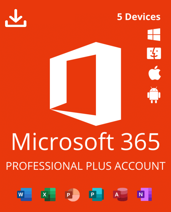 Microsoft Office 365 Professional Plus (Account + Password )
